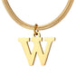 Minimalist A-Z Letter Pendant Necklace For Women Stainless Steel Gold Color Snake Chains Jewelry Birthday Gift