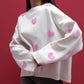 Long Sleeve Loose Heart-Shaped round Neck Sweater for Women Autumn and Winter