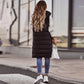 Women'S Hoodie Vest Winter Sleeveless Coat Long Warm down Coat with Pockets Quilted Outdoor Beige Mid Length Jacket Tank Female