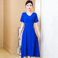 Ladies Short Sleeve V-Neck Slim Summer Dress Female Vestidos New Women'S Clothing