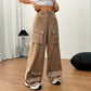 Women's Loose Casual Wide-leg Trousers Pocket Overalls