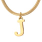 Minimalist A-Z Letter Pendant Necklace For Women Stainless Steel Gold Color Snake Chains Jewelry Birthday Gift