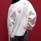 Long Sleeve Loose Heart-Shaped round Neck Sweater for Women Autumn and Winter