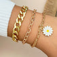 European And American Retro Simplicity Thick Chain Bracelet Stylish Opening Bracelet Twin Bracelet