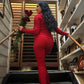 Womens Fashion High Waist Long Sleeve Pants Two-piece Suit