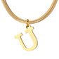 Minimalist A-Z Letter Pendant Necklace For Women Stainless Steel Gold Color Snake Chains Jewelry Birthday Gift