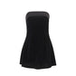 Ins Slim Tube-top Dress Fashion Zipper A-line Short Dresses Party Evening Clothing For Women